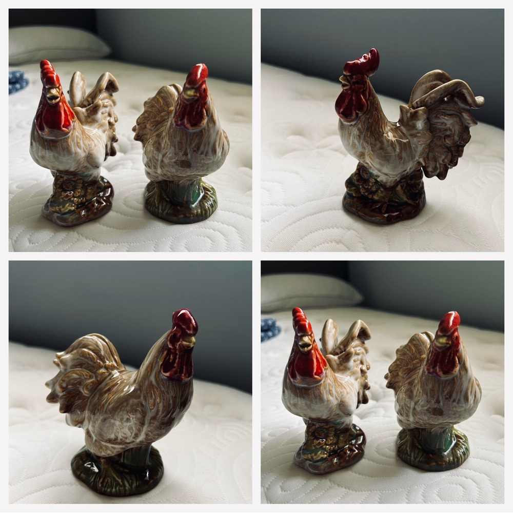 Vintage Rooster & Hen
Chicken 6" Figurines
Farmhouse Country Set of 2
Decor